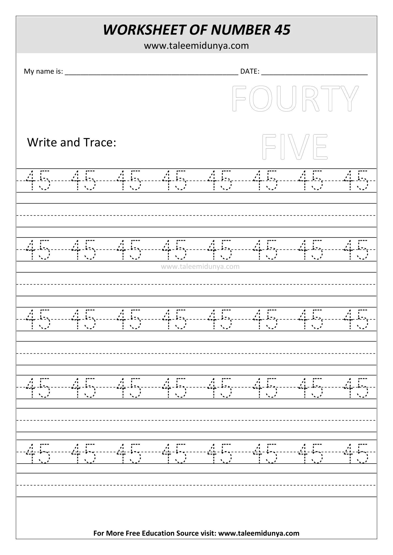 worksheet 45